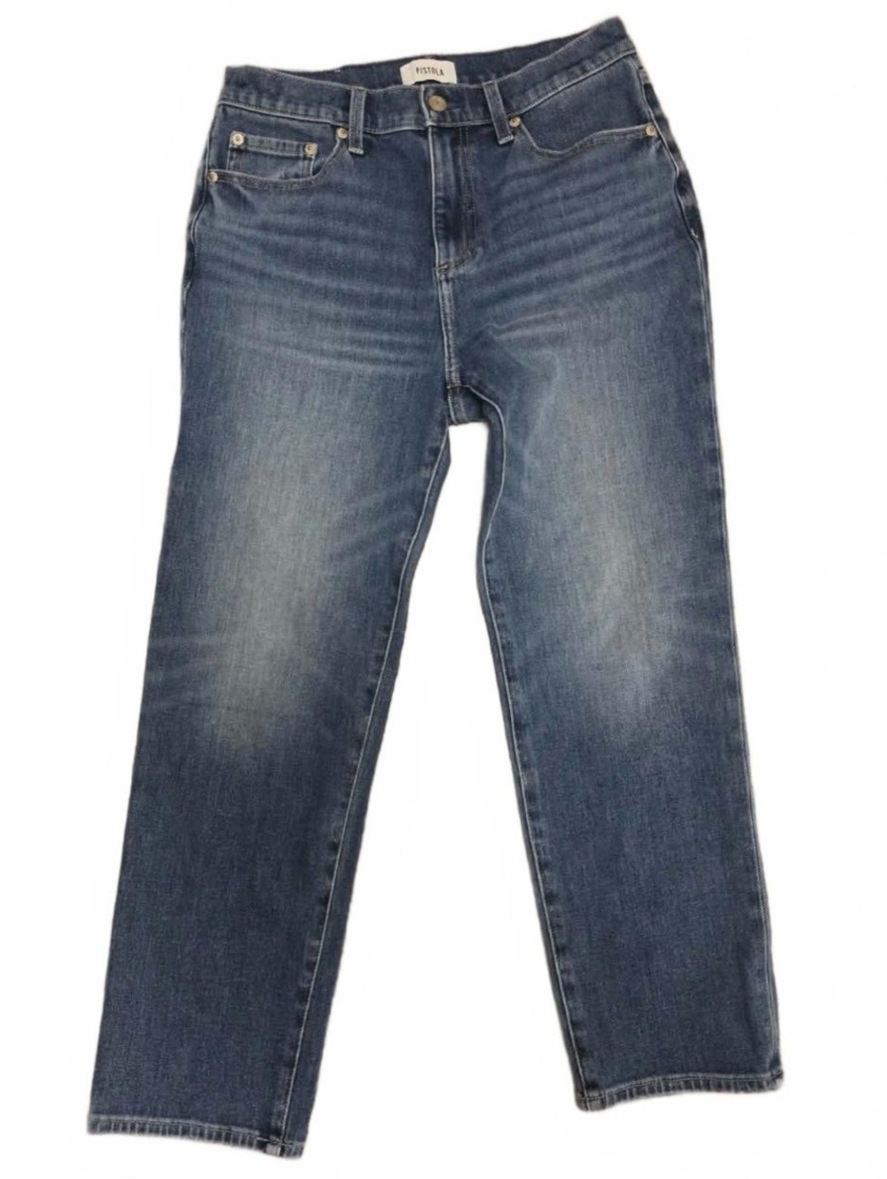 Pistola Women's Blue Denim Jeans Straight Leg